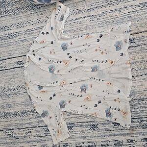 Blouse with open front